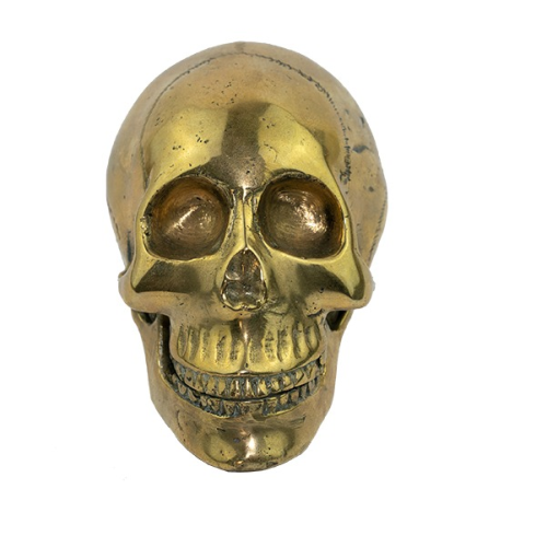 Skull Brass Sculpture