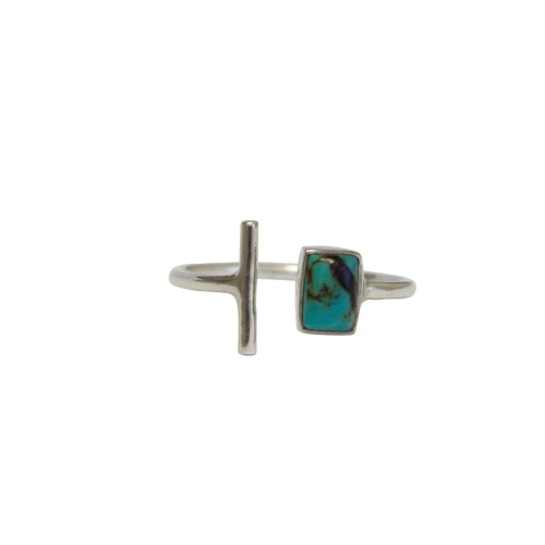 Spatial Turquoise Adjustable Ring