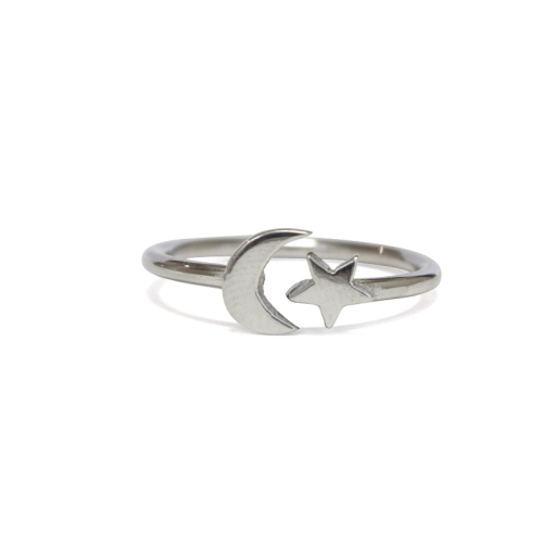 Star and Moon Essentials Adjustable Ring