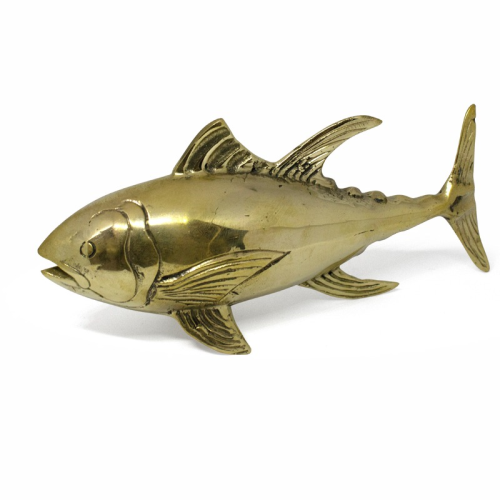 Tuna Fish Brass Sculpture