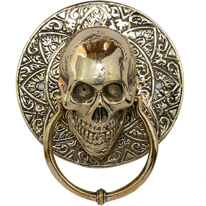 Skull Doorknocker Brass